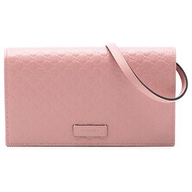 Portafoglio Gucci Microguccissima Rosa con Tracolla