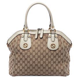 Gucci Beige GG Canvas Scarlett Handtasche