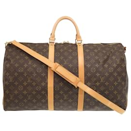 Louis Vuitton Keepall Bandoulière 55 Monogram Marrone