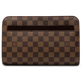 Pochette Saint Louis Damier Ebene Marrone Louis Vuitton