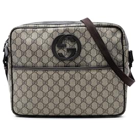 Gucci Beige GG Supreme Crossbody Interlocking G