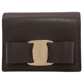 Cartera de cuero bi-fold Vara Ribbon de Salvatore Ferragamo