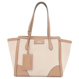 Beige Canvas Tote Bag von Gucci