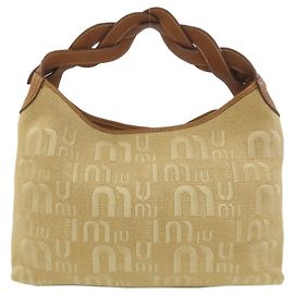Miu Miu Ein-Schulter-Canvas-Schultertasche