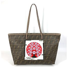Fendi Cherry Blossom Zucca Logo Schultertasche
