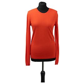 Autre Marque Suéter CELINE de cachemira cuello redondo rojo naranja