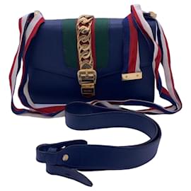 Borsa Gucci blu in pelle