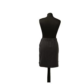 Falda mini de seda gris Brunello Cucinelli