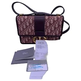 Borsa a tracolla Dior Montaigne 30 fiorita rosso vino