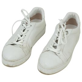 Sneakers Loro Piana in pelle bianca donna