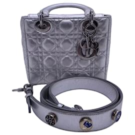 Borsa Dior Diana quattro tasche argento pelle