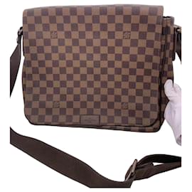 Louis Vuitton Borsa a Tracolla Brooklyn Quadri Marrone