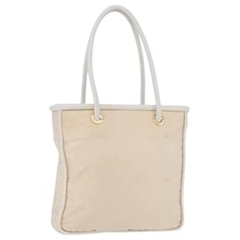 Céline Tote Bag aus Nylon Elfenbein Gold Auth 177163