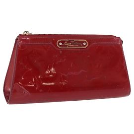 LOUIS VUITTON Trousse Pouch Monogram Vernis Pomme D'amour M93568 LV Auth 176959