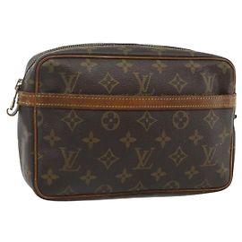 LOUIS VUITTON Monogram Compiegne 23 Clutch Bag M51847 LV Auth ka4101