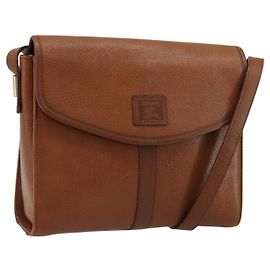 Borsa a Spalla Burberrys in Pelle Beige Oro Auth bs34683