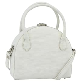 FENDI Handtasche aus Leder 2-in-1 Weiß Silber Auth ka4058 - Fendi