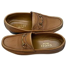 Mocassini in pelle Horsebit vintage Gucci Tan EU37,5