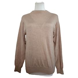 Vintage Dior Sport Woll-Punktstrickpullover rosa beige M