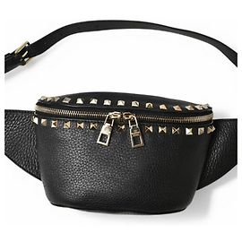 Borsa a tracolla in pelle nera Valentino