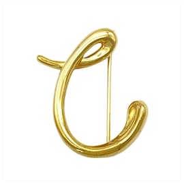 Spilla Lettera C in Oro Giallo 18K di Tiffany & Co.