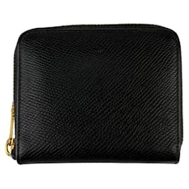 Carteira bi-fold em couro preto Celine - Céline
