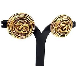 Orecchini a clip dorati Chanel