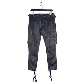 Leder Cargo Biker-Hosen von Balmain by Decarnin SS10