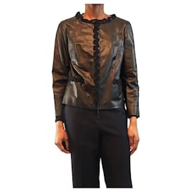 Schwarze Lammlederjacke 2009 - Größe UK 12 - Chanel