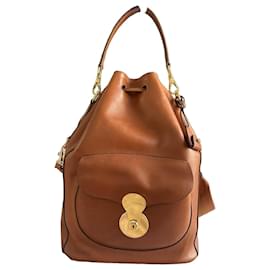 Borsa a Secchiello in Pelle Marrone Ralph Lauren 'Ricky'