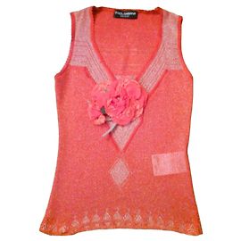 Dolce & Gabbana DOLCE&GABBANA TOP CANOTTA IN MISTO VISCOSA.