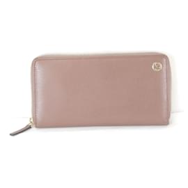 Gucci Interlocking Langbörse in Grau Beige und Pink