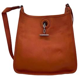 Borsa a spalla Hermès Vespa Arancione in pelle
