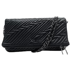 NEUF SAC A MAIN ZADIG & VOLTAIRE POCHETTE ROCK ZIGZAG BANDOULIERE CUIR BAG - Zadig & Voltaire