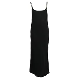 Vestido midi de tirantes de cadena Anine Bing en viscosa negra
