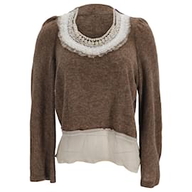 Verzierte braune Wollpullover von Tricot Comme des Garçons - Comme Des Garcons