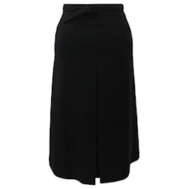 Falda midi con cinturón Gucci en poliéster negro
