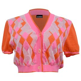 Jacquemus Le Cardigan Toledo Cárdigan Corto en Algodón Multicolor
