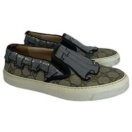 Gucci Slip-On Supreme GG Supreme Canvas Sneakers Brown