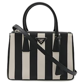 Borsa a mano triangolare a righe Galleria di Prada