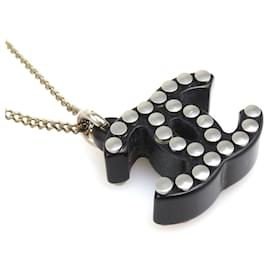 Collana in resina nera e metallo Chanel