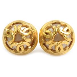 Orecchini a clip in metallo dorato vintage Chanel