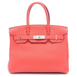Borsa Hermès Birkin 30 in pelle Togo rossa