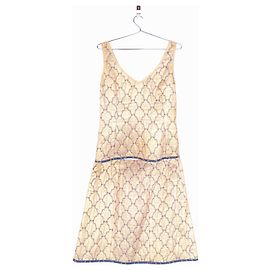Set top in broccato di seta dorata e gonna midi Prada SS02
