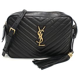 Borsa a spalla in pelle nera Saint Laurent