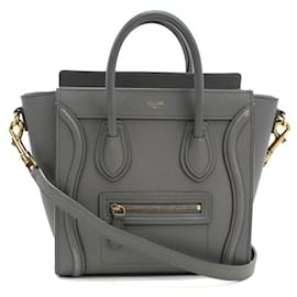 Borsa tote in pelle di vitello grigia Celine - Céline