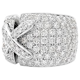 Anillo Chaumet, "Liens XL", oro blanco, diamantes.