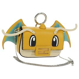 FENDI FRGMT x POKMON Mini Mamma Baguette Borsa Dragonite in Pelle Auth 167248SM