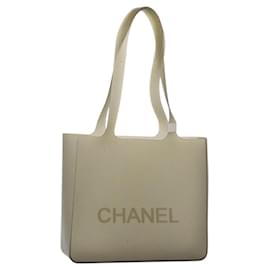 CHANEL Borsa Tote in Gomma Grigia Argento CC Auth 176921