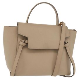 Céline Borsa a Cintura CELINE in Pelle 2 in 1 Beige Oro Auth ep14314